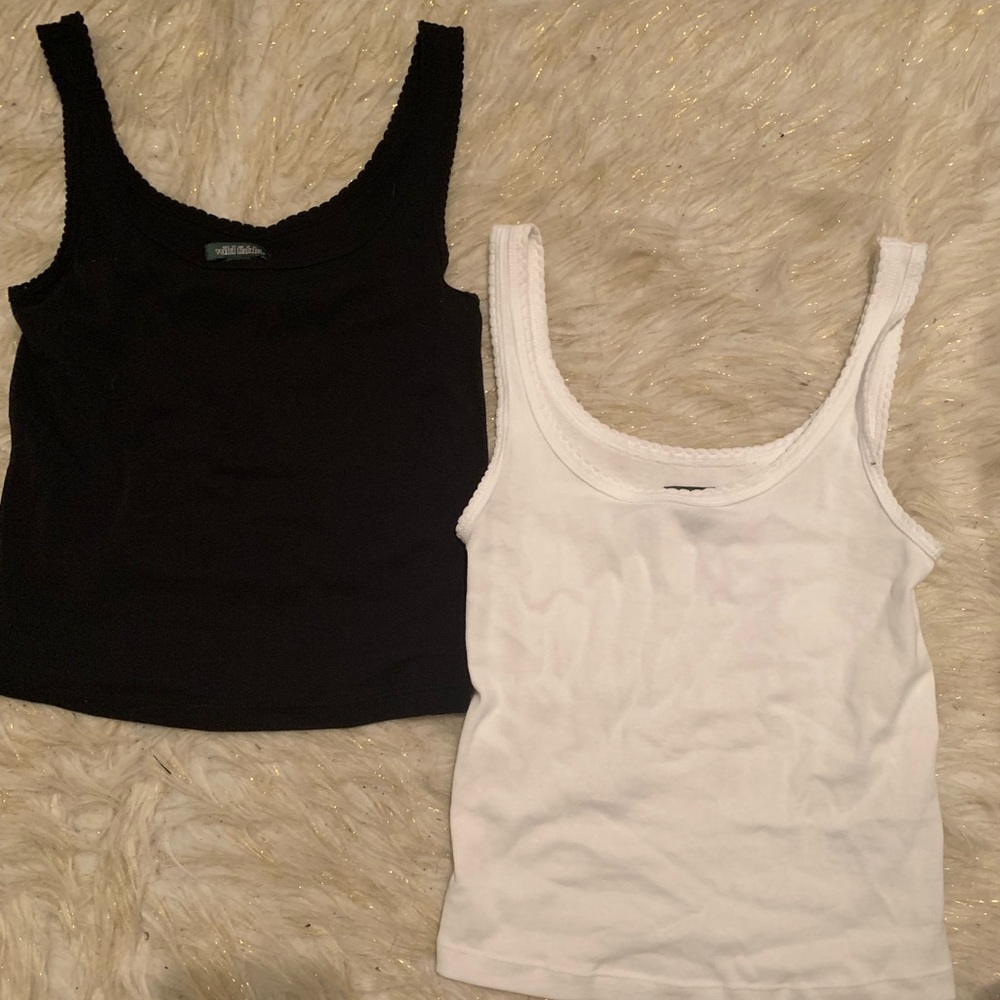black and white tank tops